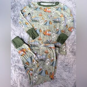 Camping Patterned Bamboo Toddler Pajama Set